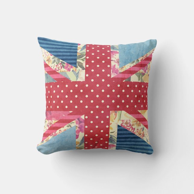 Shabby Chic | British Flag Quilt Cushion (Front)