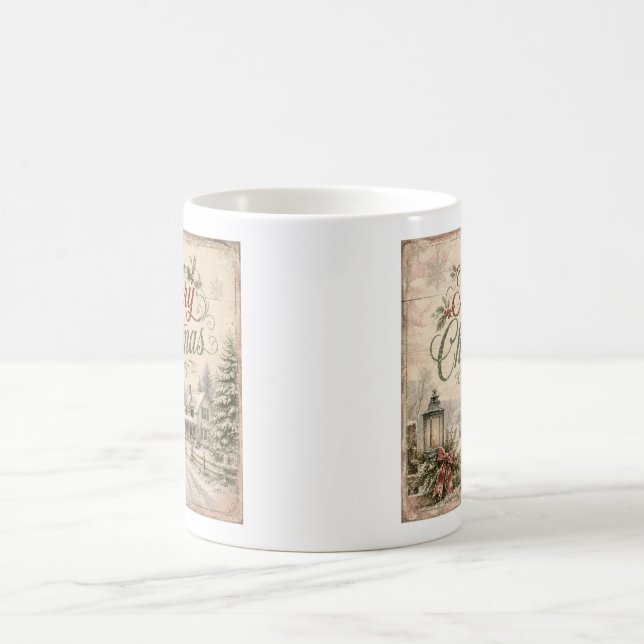 shabby chic christmas mug  (Center)