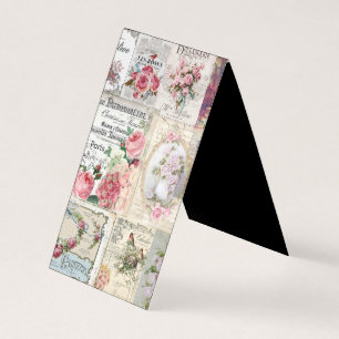 Shabby chic collage,country victorian,decoupage, b business card