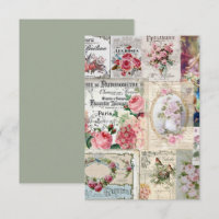 Shabby chic collage,country victorian,decoupage, b