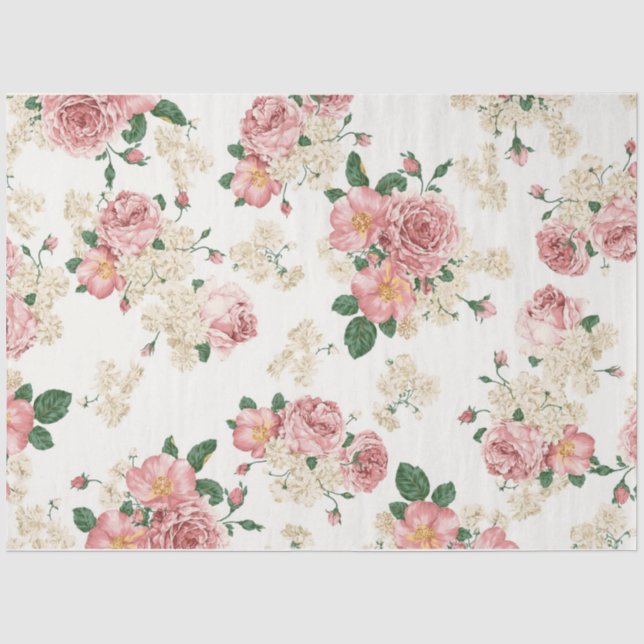 Shabby Chic Collage Series Design 2 Tissue Paper (Front)