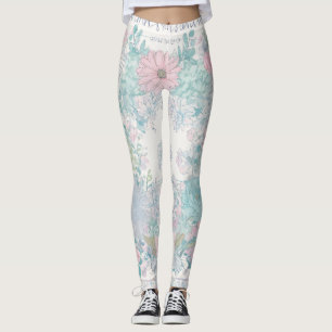 shabby chic dreamy mist pastel colors junk journal leggings