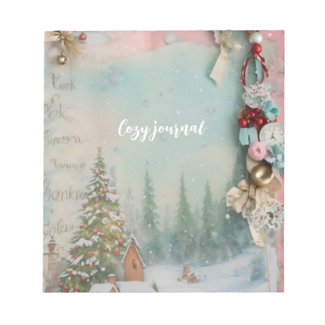 shabby chic dreamy mist pastel colours junk journa notepad (Front)