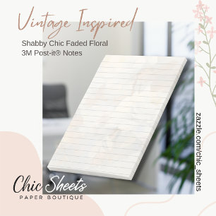 Shabby Chic Faded Floral 3M Post-it® Notes