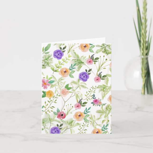 Shabby Chic Floral Card (Front)