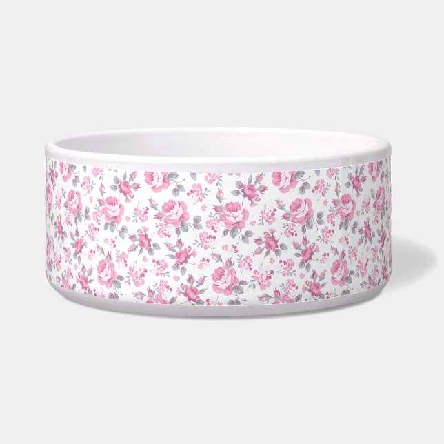 shabby chic floral, pink pattern,pale roses,white, (Front)