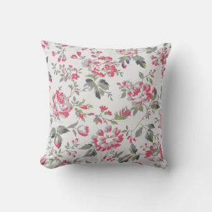 Shabby Chic Floral Roses Pattern Cushion