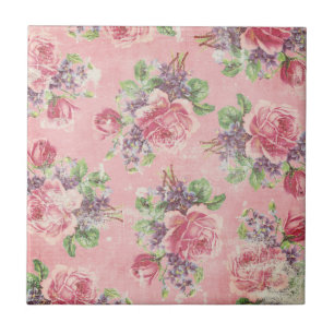 Shabby Chic Floral Tile