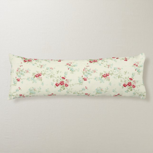 Shabby chic florals body cushion (Front)