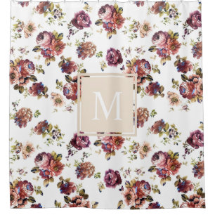 Shabby Chic Florals - Personalised Shower Curtain