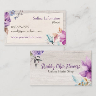 Shabby Chic Flowers Floral Business Card