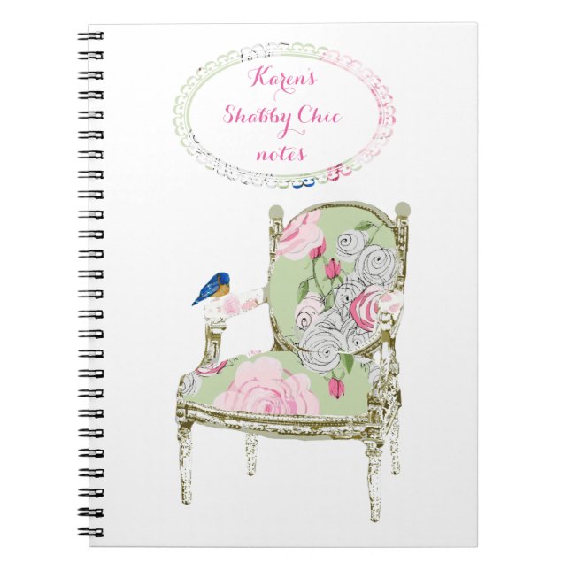 Shabby Chic French Chair notebook (Front)