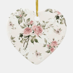 Shabby chic, french chic, vintage,floral,rustic, ceramic tree decoration