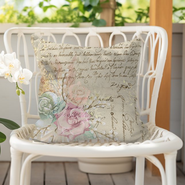 Shabby Chic French Country Floral Cushion (Creator Uploaded)