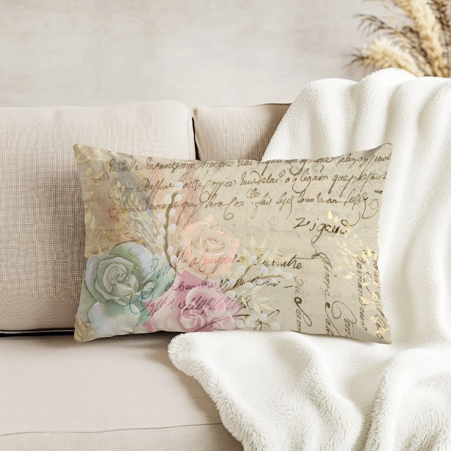 Shabby Chic French Country Floral Decorative Cushion (Creator Uploaded)
