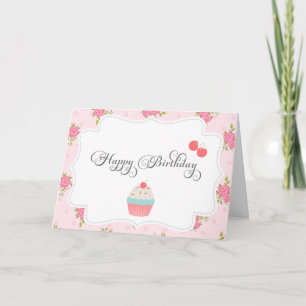 Shabby Chic Happy Birthday Card