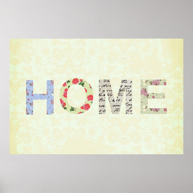 Shabby Chic Home Decorative cream Poster (Front)