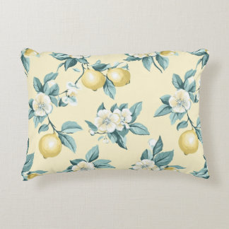 Shabby Chic Lemon Floral Series Design #10 Decorative Cushion