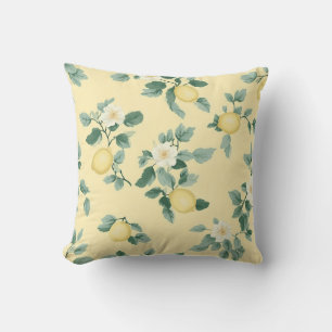Shabby Chic Lemon Floral Series Design #2 Cushion