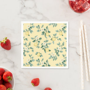 Shabby Chic Lemon Floral Series Design #2 Napkin