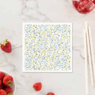 Shabby Chic Lemon Floral Series Design #4 Napkin