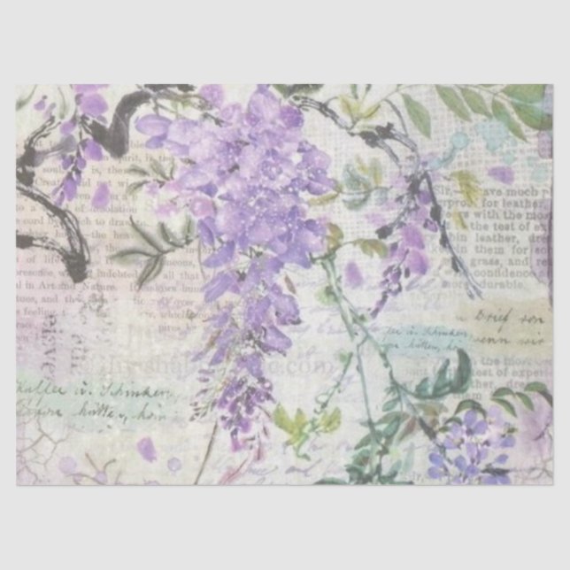 Shabby Chic Lilac Series Design 8 Tissue Paper (Front)