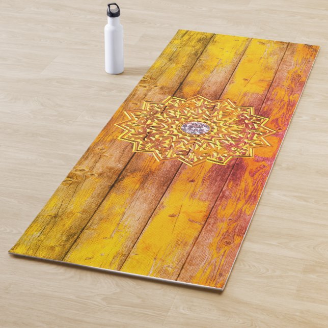 Shabby chic mandala gem yoga mat (In Situ)