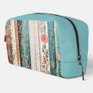 Shabby chic mixed patterns dopp kit