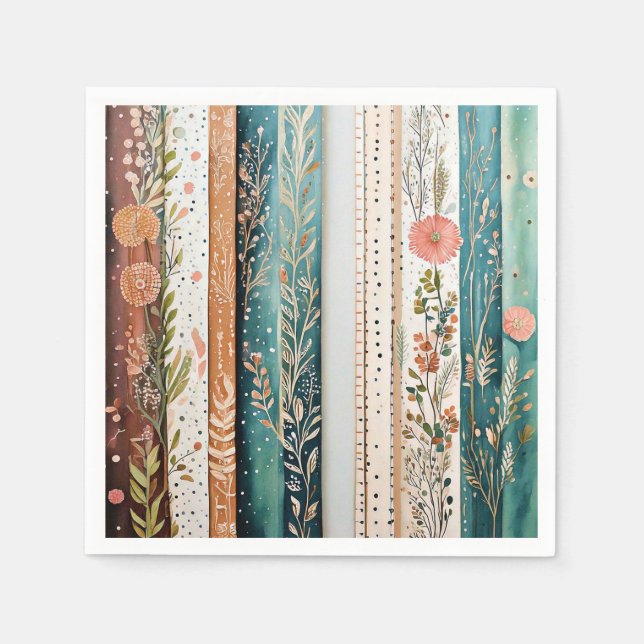 Shabby chic mixed patterns napkin (Front)