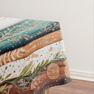 Shabby chic mixed patterns tablecloth