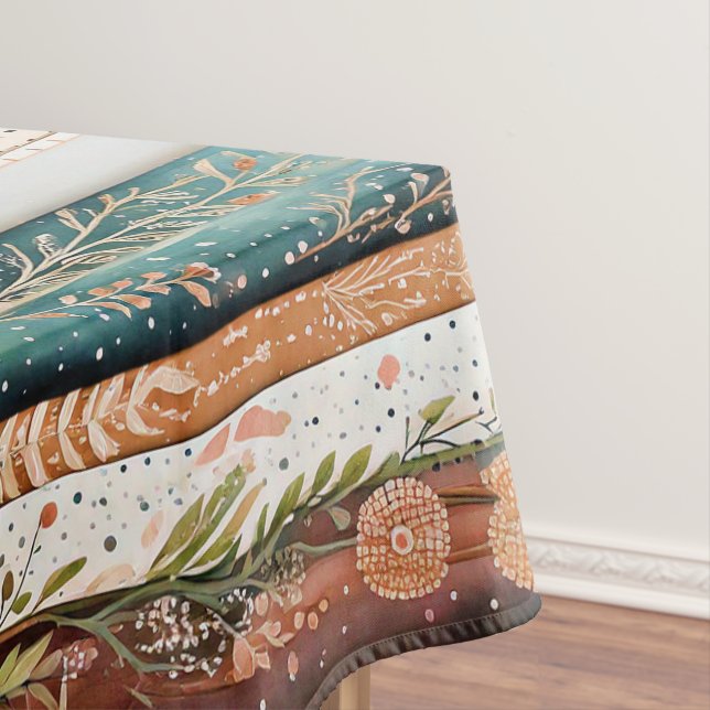 Shabby chic mixed patterns tablecloth (In Situ)