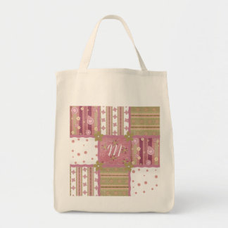 Shabby Chic Monogram Patchwork Tote Bag