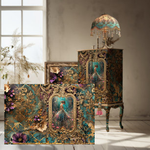 Shabby Chic, Ornamental, Portrait of a Dancer Tissue Paper