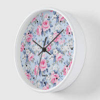Shabby chic pastel pink roses pattern
