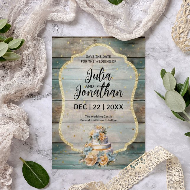 Shabby Chic Pastel Wood Save The Date (Creator Uploaded)