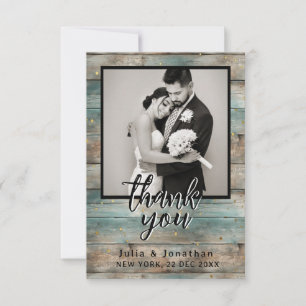 Shabby Chic Pastel Wood Thank You Card