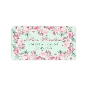 Shabby chic personalised address labels