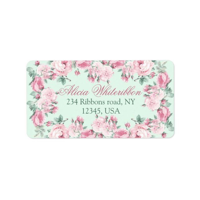 Shabby chic personalised address labels (Front)