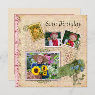 Shabby Chic Photo Birthday Party Invitation