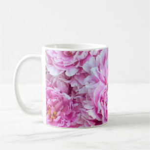 Shabby Chic Pink Pastel Pink Peonies Coffee Mug