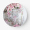 Shabby Chic Pink Rose Wall Clock