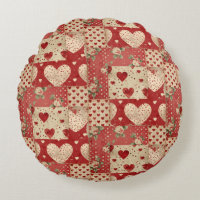 Shabby Chic Red Patchwork Pattern