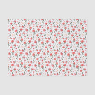 Shabby Chic Red Roses Pretty Tissue Paper