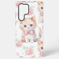 Shabby Chic Romantic Kitten Floral
