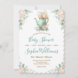 Shabby Chic Romantic Vintage Roses Floral Party Invitation