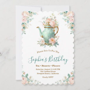 Shabby Chic Romantic Vintage Roses Floral Party Invitation
