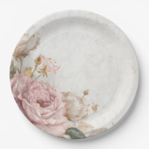 Shabby Chic Romantic Vintage Roses Floral Party