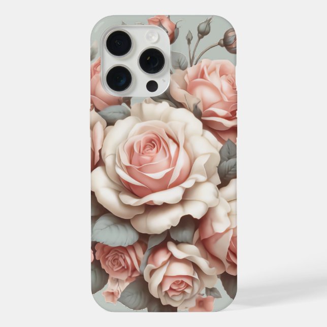Shabby Chic Rose Delight iPhone Case (Back)