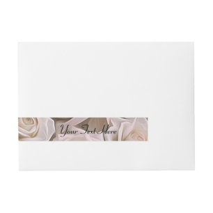 Shabby Chic Rose Floral Elegant Invitation Custom Wraparound Address Label