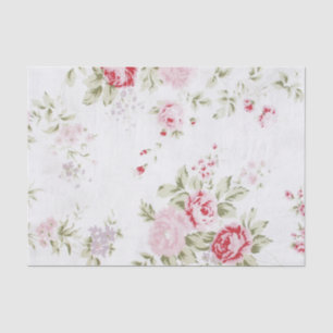Shabby Chic Rose Floral Tissue Paper